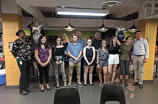 Group of Employees who have won the scholarship