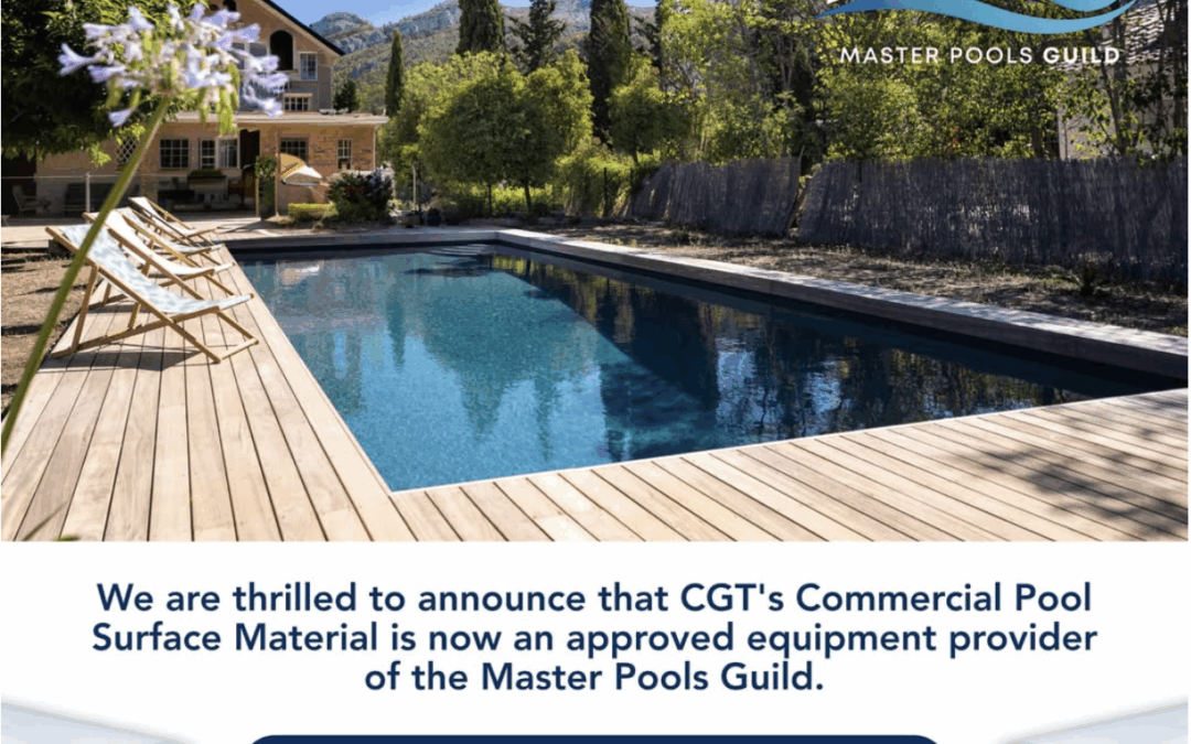 CGT’s Commercial Pool Surface Material is now an approved equipment provider of the Master Pools Guild.